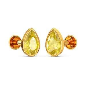Joyalukkas 22k (916) Purity | BIS Certified | Dewdrop Shine Gold Stud ...