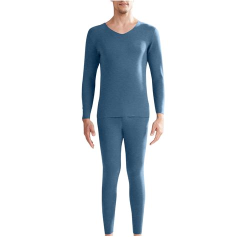 TMOYZQ Thermal Underwear for Men Long Johns Fleece Lined Thermals Top ...