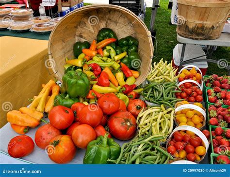 Organic Produce at Farmers Market Stock Photo - Image of vegetable ...