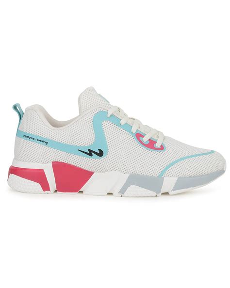 Buy Running Shoes For Women: Stacy-Off-Wht-S-Grn | Campus Shoes