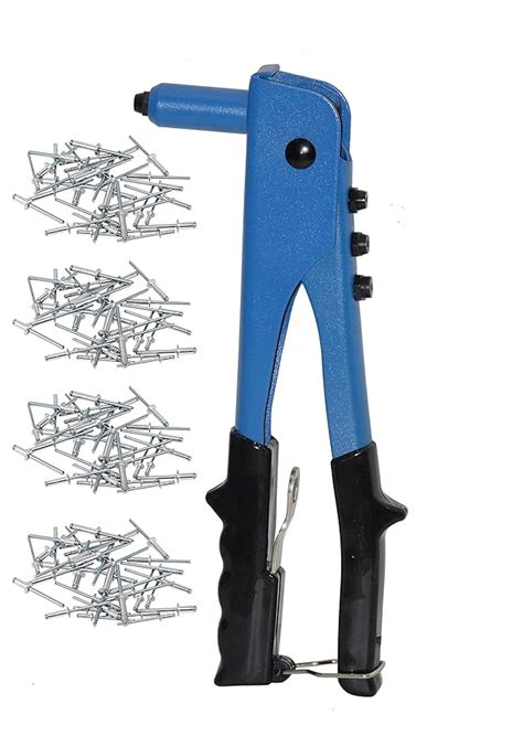 Digital Craft Rivet Gun Kit with 40 Pcs Rivets, Anti-Slip Hand Riveter ...