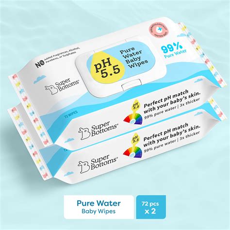 99% Pure Baby Water Wipes – Pack of 2 | SuperBottoms