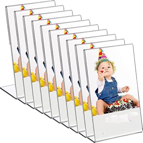 Shuban Acrylic Sign Holder L Shape - 5 x 7 Inches Clear Photo Frames ...