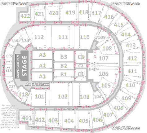 The O2 Arena London seating plan - Detailed seats rows and blocks ...
