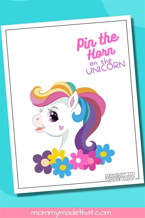 Pin the Horn on the Unicorn (Cute Free Printable)