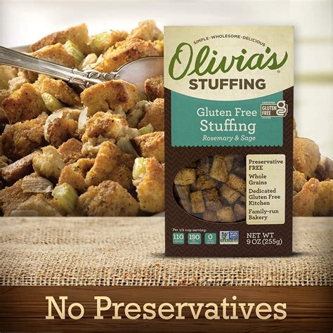 Olivia's Croutons Gluten Free Stuffing Mix - Rosemary & Sage Herb ...
