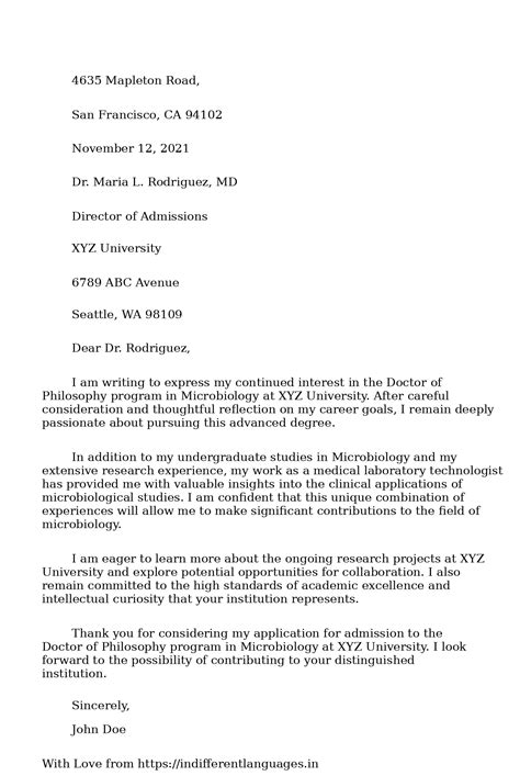 2 Examples of Letter Of Continued Interest Example