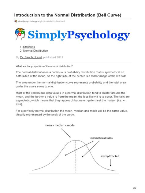 Introduction To The Normal Distribution Bell Curve | PDF | Normal Distribution | Standard Deviation