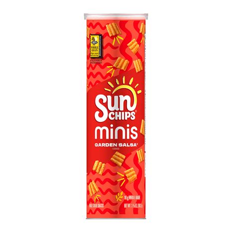 Mini Canisters SunChips Minis Garden Salsa Flavored Whole Grain Snacks ...