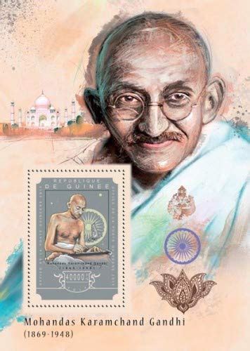 Guinee Republic 2013 Mahatma Gandhi Tajmahal Stamps Miniature Sheet MNH ...