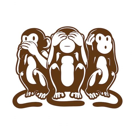 Premium Vector | Three wise monkey