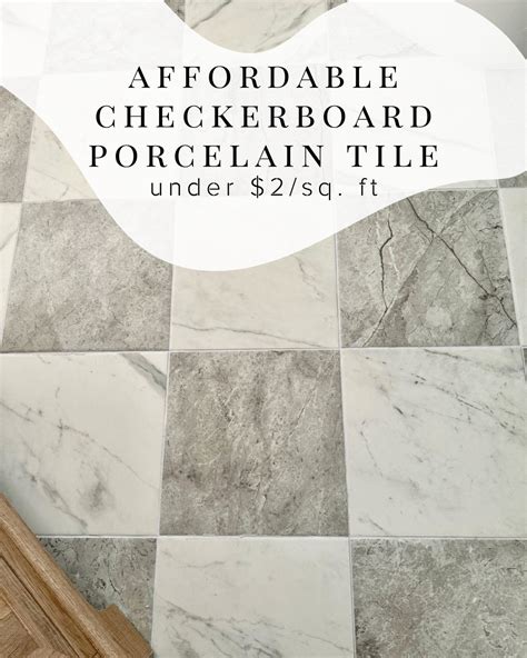 Our Affordable Checkerboard Porcelain Tile - all the details!