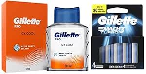Buy Gillette Mach 3 Turbo Manual Shaving Razor Blades - 4s Pack ...