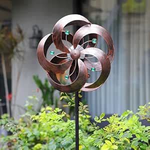 HDNICEZM Solar Wind Spinner Improved 360 Degrees Swivel Multi-Color LED ...