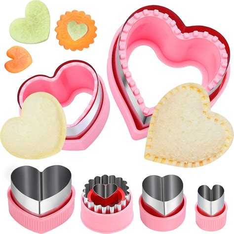 Amazon.com: Heart Cookie Cutter Set, 6 Pcs Valentines Day Cookie ...
