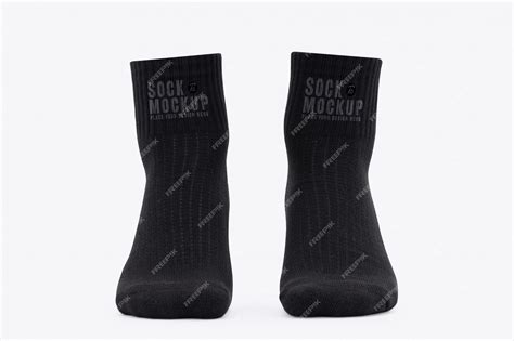 Blank black socks mockup | Premium PSD