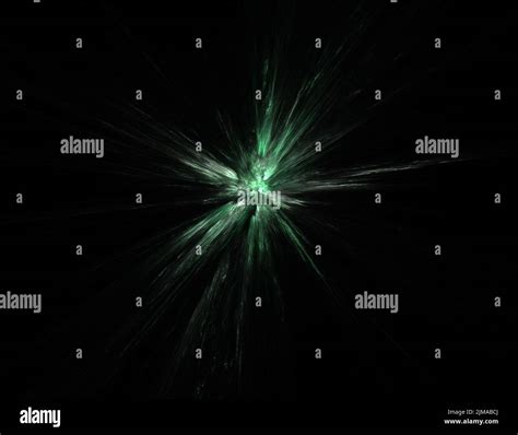 Fractal illustration of green star Stock Photo - Alamy