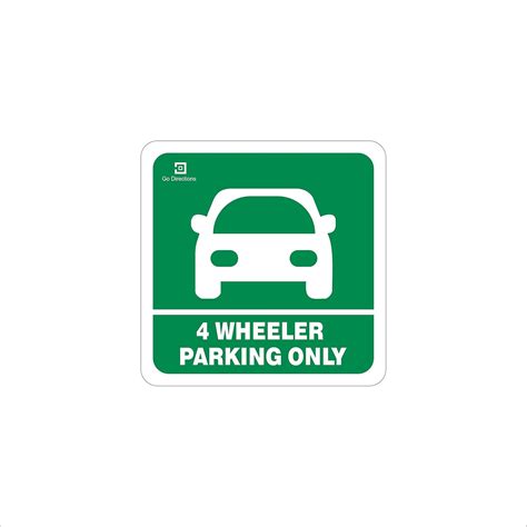 GO DIRECTION 4 WHEELER PARKING ONLY SIGN BOARDS PRINTED ON 5MM ...