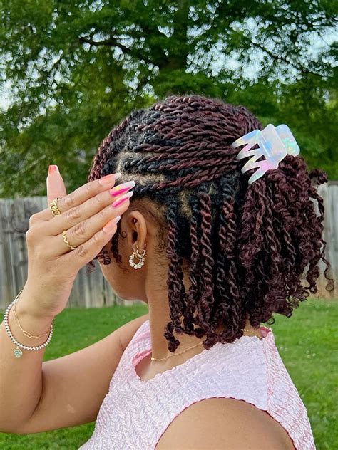 Spring mini twist on natural hair using x pression afro twist – Artofit