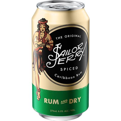 Sailor Jerry Spiced Rum & Dry 375ml | Woolworths