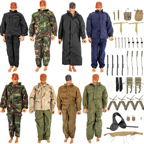 SIXPOINTS 8 Set 1/6 Scale Camo Military Uniforms Suit & Lots Harness ...