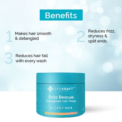 Buy SkinKraft Frizz Rescue Fenugreek Hair Mask (200ml) Online