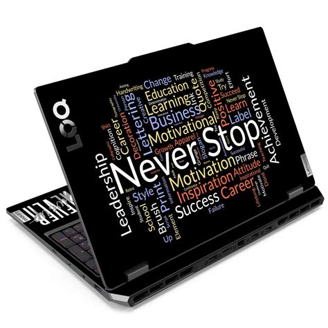 Shop Never Stop Motivational Word Cloud Laptop Skin for Lenovo LOQ ...