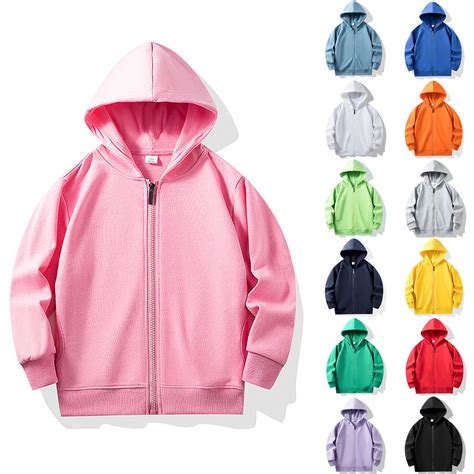 Fancifize Kids Zip up Hoodies Sweatshirt Casual Trendy Fall Jacket Long ...