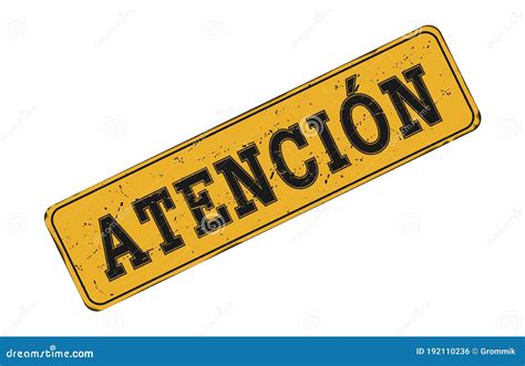 3D Attention In Spanish Language Button Click Here Block Text Royalty ...