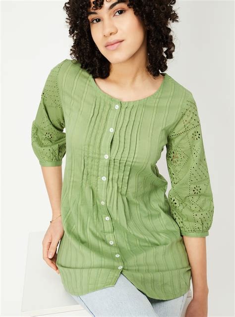 Buy Women Schiffli Sleeve Tunic Online at just Rs. 899.0 ...