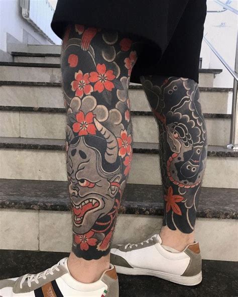 Japanese Leg Tattoo
