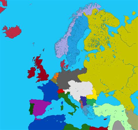 Simple map of 1914 Europe : r/MapPorn