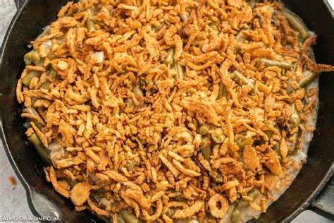 Skillet Green Bean Casserole Recipe - Eating on a Dime
