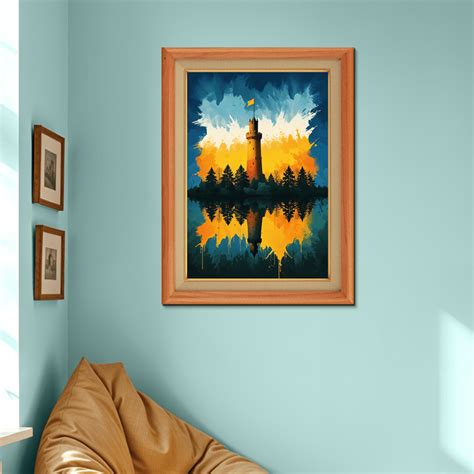 Fort With Flashing Colors Wood Print Wall Art 18x23 Inches – Chalk My Theme