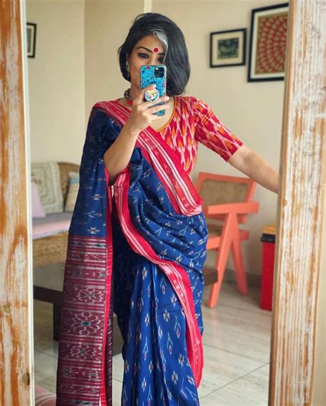 Pure Mulmul Cotton Jaipur Block Print Saree With Premium Blouse Piece