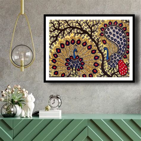 Artdarshan Madhubani Art Painting with Frame for Home Decoration ...