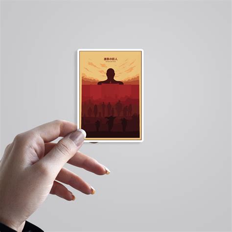 Titans and Survey Corps AOT Anime Sticker - Embrace the Battle Between ...