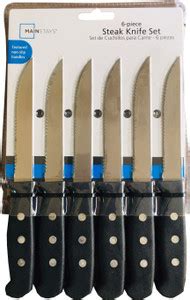 Mainstays 6 Pc Stainless Steel, Plastic Knife Set Price in India - Buy ...