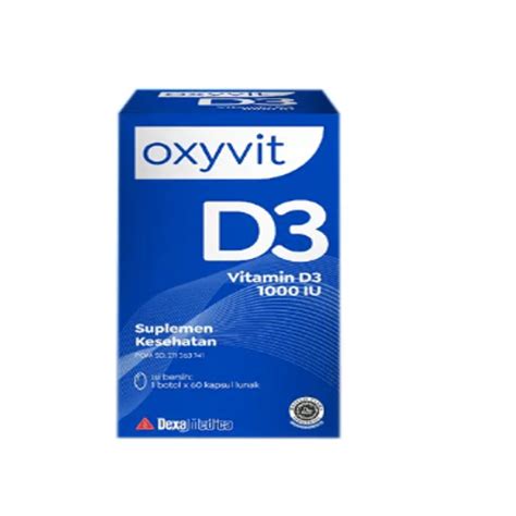 Oxyvit Vitamin D3 1000 IU 60 Kapsul - Manfaat, Kandungan, Dosis, dan ...