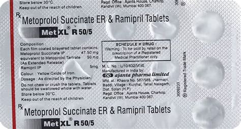 Met Xl R 50mg/5mg Strip Of 15 Tablets: Uses, Side Effects, Price ...