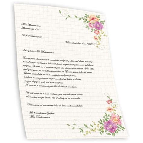 Briefpapier BLUMENBRIEF | DIN A5 Format 50 Blatt online kaufen | Pape