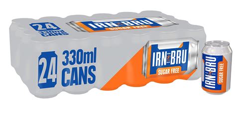 Buy IRN-BRU Sugar-Free Diet, 24 Pack Zero No Sugar & Low Calorie Fizzy ...