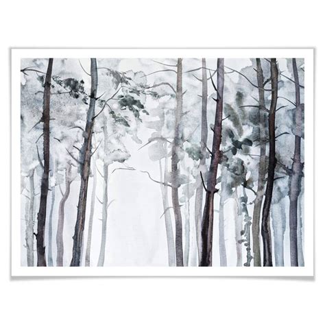 Poster Watercolour Forest | wall-art.com