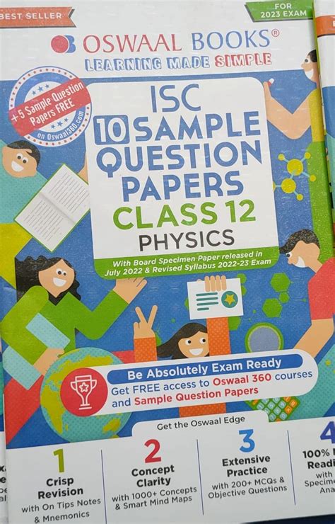 Oswaal ISC Sample Question Papers Class 12 Physics Hardcover for 2023 ...
