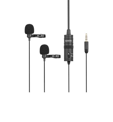 BOYA BY-M1DM Dual Lavalier Universal Auxiliary Omnidirectional Microph ...
