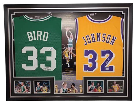 Larry Bird and Magic Johnson Signed Jerseys | Signed Memorabila Shop ...