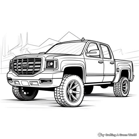 Pickup Truck Coloring Pages For Adults