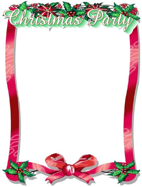 Christmas Template Borders Microsoft Word - Free Word Template