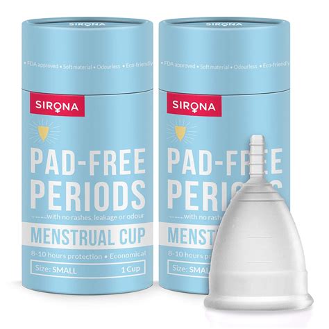 Sirona Reusable Menstrual Cup for Women - Small Size with Pouch (Pack ...