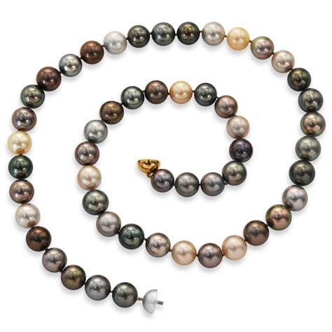 12mm South sea Pearl 18K Gold Clasp 29 Inches Necklace For Sale at ...